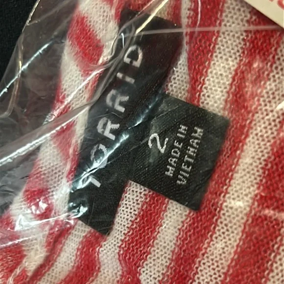 NWOT Torrid stripe red Knit Jersey Swing Tunic Tank top size 2X - Picture 7 of 8